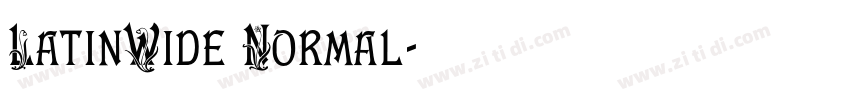 LatinWide Normal字体转换